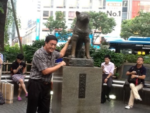 We met up in Hachiko statue in Shibuya